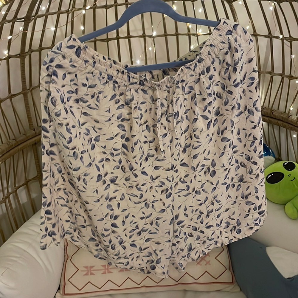 Selene Sport Lightweight Linen Blue/Tan Shorts 2x